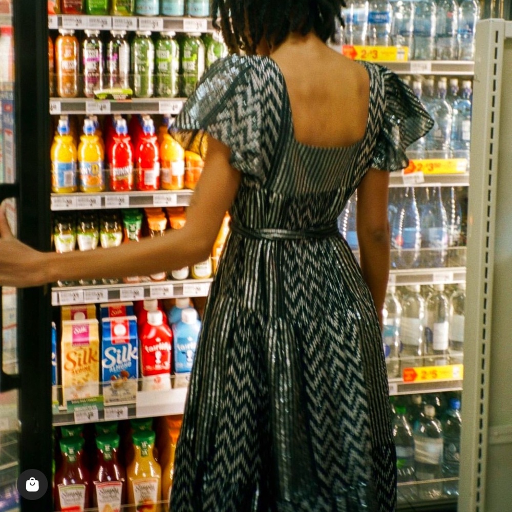 Horses Atelier Metallic Butterfly Dress with removable belt. Horses size 1